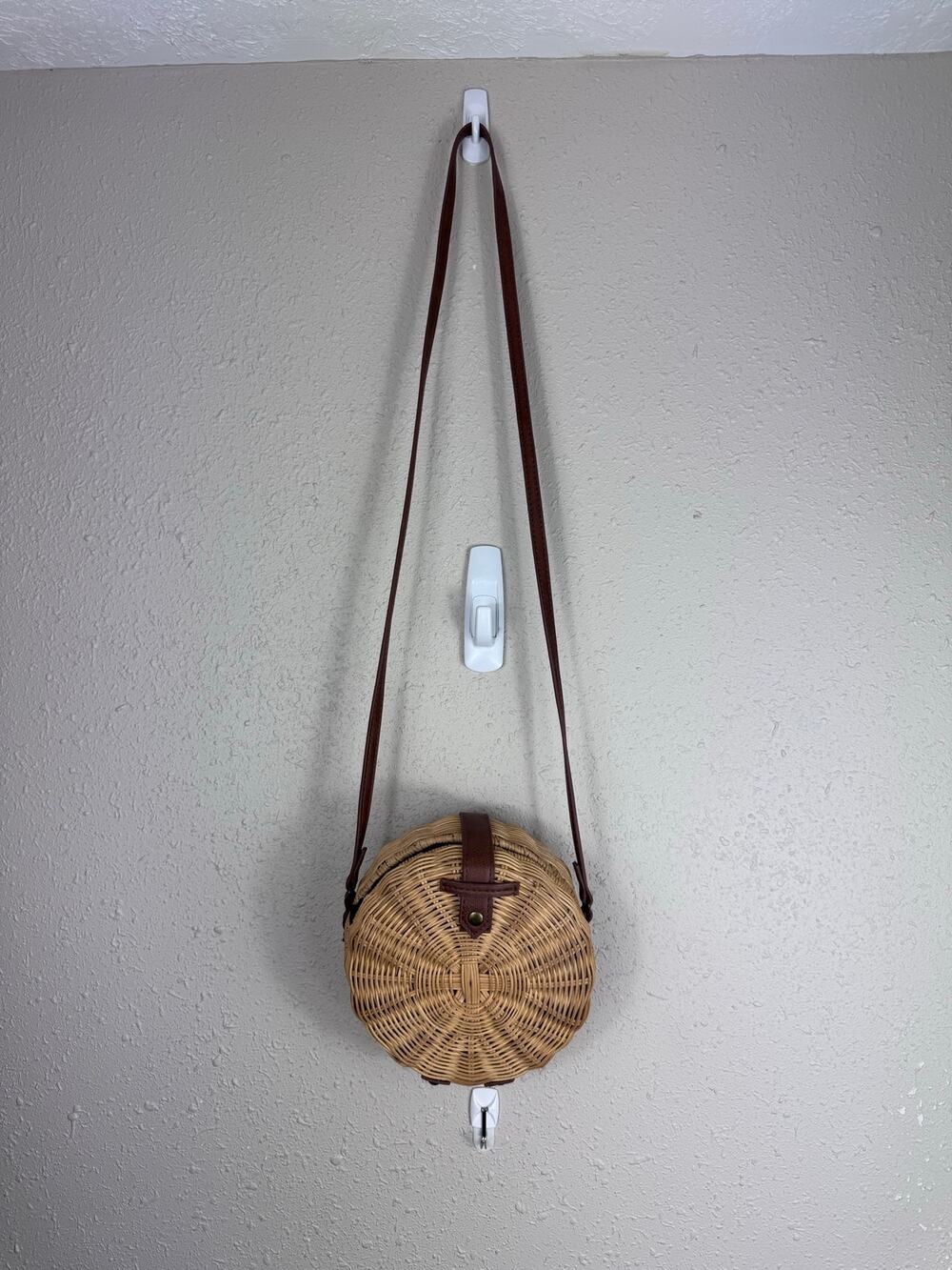 ASOS DESIGN round rattan crossbody bag